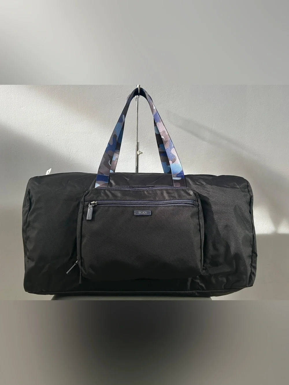 NWT TUMI Packable/Foldable Duffel Navy Camo/Black